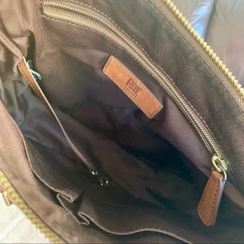 Frye Tan Leather Buckle Crossbody - Picture 5 of 9
